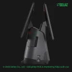 Sellaz POS T2P nhìn từ bên hông – thiết kế 2 màn hình