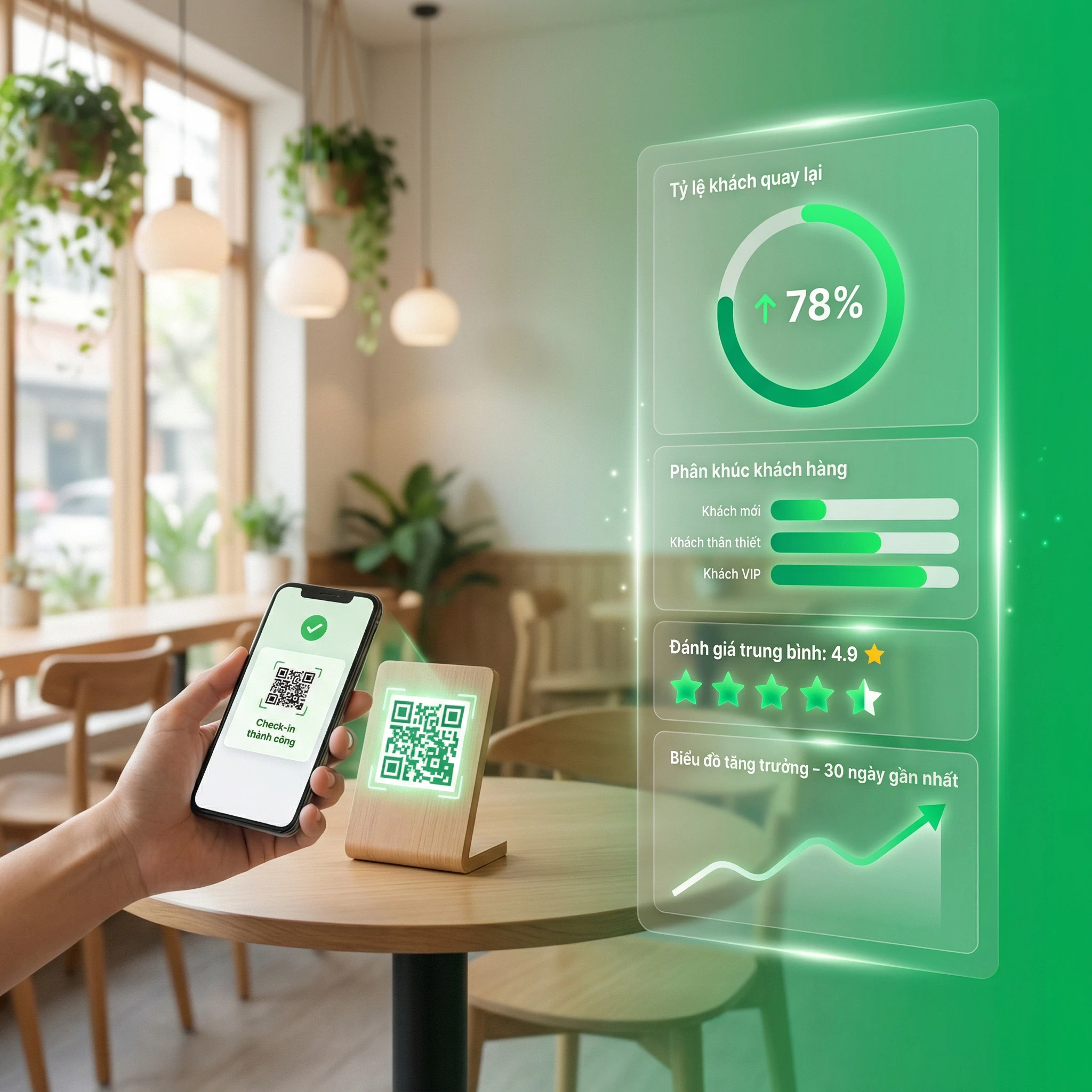 Hệ thống marketing tăng trưởng khách hàng cho nhà hàng - Thu thập data, nhắc đánh giá và remarketing